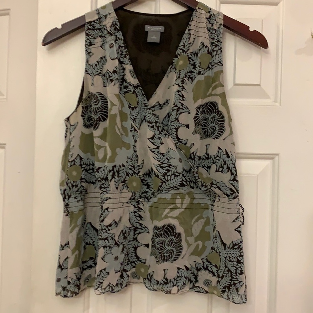 😍 2/$29 Ann Taylor Petites 2P 100% silk shell 100% poly lining